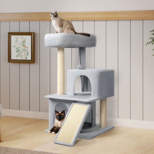 Skylos Cat Tree Tower Multi-Level Scratching Posts Condo House Cat Furniture