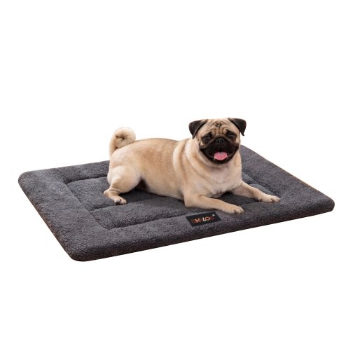 SKYLOS Dog Bed Mattress Soft Plush Pet Bed Non Slip Crate Mat M L 74x53cm Foam