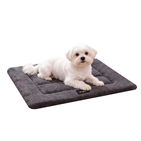 SKYLOS Dog Bed Mattress Soft Plush Cat Bed Non Slip Pet Kennel Crate Mat 61x46cm