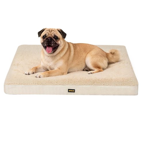 Skylos Dog Bed Washable Pet Cushion Cage Mattress Crate Mat Non Slip Soft Fleece