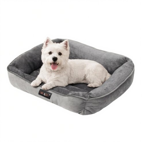 Skylos Orthopedic Dog Bed Soft Arctic Velvet Small Pet Bed Mattress Anti-Slip