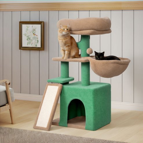 Skylos Cat Tree Climbing Tower Multi-Level Activity Centre with Condo Hammock