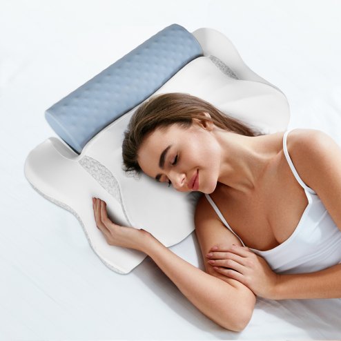 Lavio Ergonomic Memory Foam Neck Pillow Support Bar for Cervical Pain Relief
