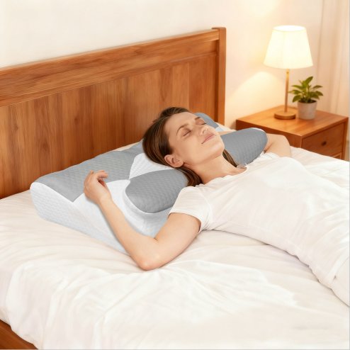 Lavio Orthopedic Neck Pillow Memory Foam Cervical Support Pillow for Pain Relief