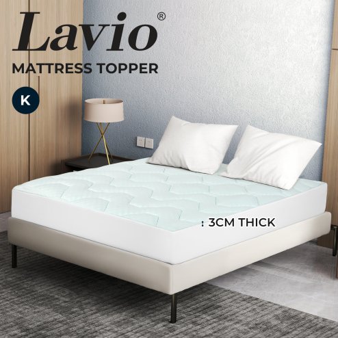 Lavio Mattress Topper Pillowtop Memory Foam Cover Bed Protector King King