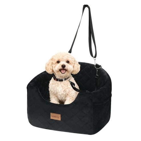 Skylos Dog Booster Car Seat Safe Puppy Travel Carrier Bed Bag Basket Pet Black