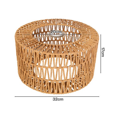 Emitto Lamp Shade Boho Woven Light Shade Durable Easy Fit Living Room Yellow