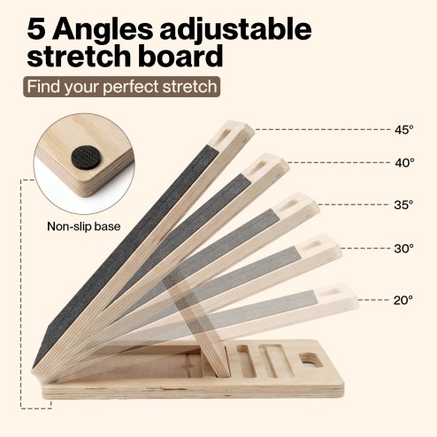 Centra Adjustable Slant Board Calf Stretcher Stretch Board 5 Angles Incline