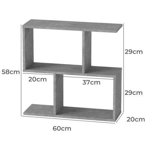 Narrow Side Table Slim End Sofa Table with Living Room Storage 20cm Modern Grey