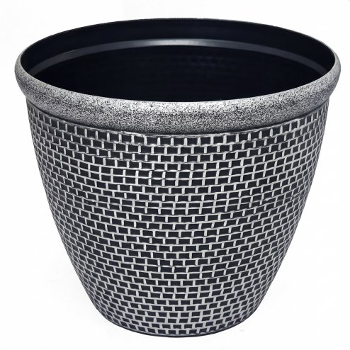 TOQUE 2PCS Plastic Garden Plant Pots 30cm Round Outdoor Planters Drainage Holes