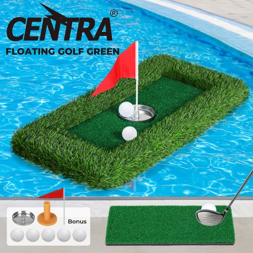 Centra Floating Golf Green Mini Mat Set Putting Turf Pool Water Outdoor 60x30CM