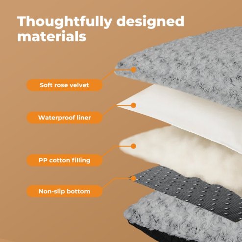Skylos Pet Bed Cushion Small Dog Calming Bed Waterproof Machine Washable Cover