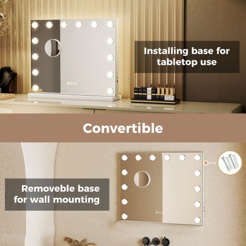 Emitto LED Hollywood Makeup Mirror Vanity Light Mirror 14 Dimmable LED Bulbs