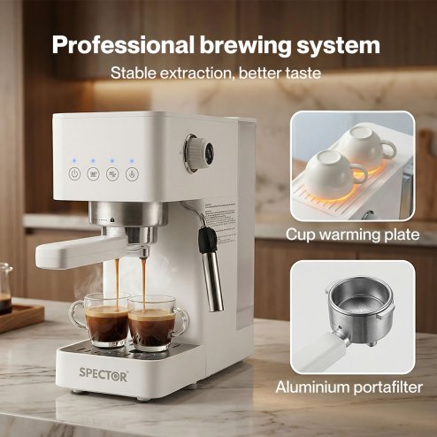 Spector Espresso Coffee Machine Maker 20 Bar Milk Frother Cappuccino Latte Cafe