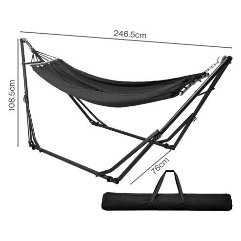 Mountview Foldable Hammock Chair Bed Portable with Stand Outdoor Camping 200KG