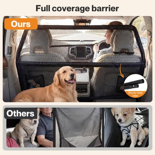 Skylos Dog Car Barrier Net Mesh Dog Guard Safety Boot Back Seat Pet Barrier