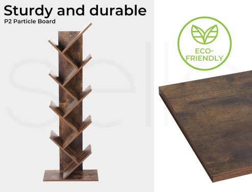 Levede Bookshelf Tree Bookcases Book Storage Wooden 8 Tier Home Display Stand