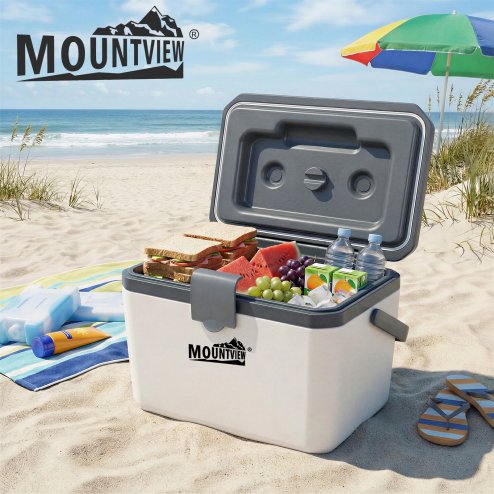 Mountview Cool Box 6L Portable Cooler Food Drinks Camping Beach Picnic White