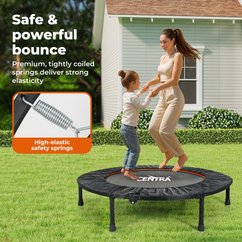 Centra 40 Inch Mini Trampoline Bounce Round Exercise Home Gym Fitness Rebounder