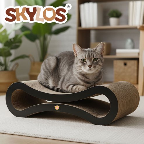 Skylos Cat Scratching Board Cardboard Cat Scratcher Scratching Pad Lounge Bed
