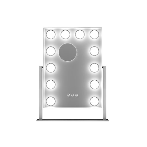 Emitto LED Hollywood Makeup Vanity Mirror Dimmable 3 Colour Lights 31x47cm