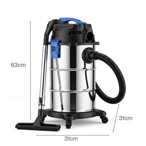 Spector Wet Dry Vacuums Cleaner 30L Wheeled Powerful Compact Cleaning Handheld