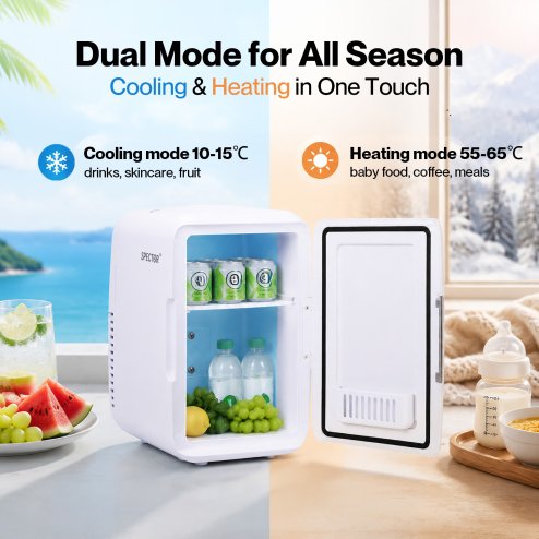 Spector mini fridge,portable fridge,cooler and warmer,PP,white