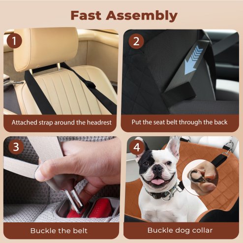 Skylos Dog Booster Car Seat Portable Pet Puppy Travel Carrier Bed Basket Brown