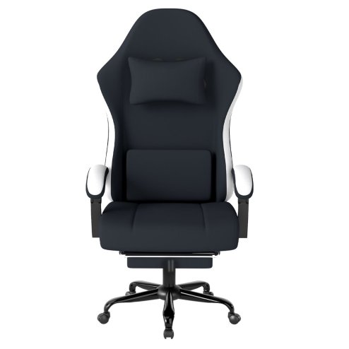 Levede Office Desk Chair Fabric Gaming Recliner Adjustable Height Swivel Black