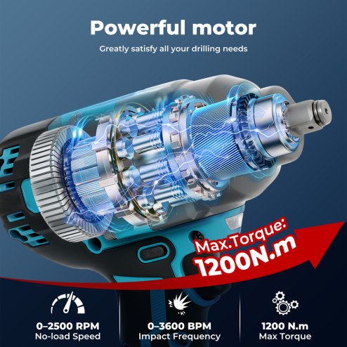Traderight 21V Brushless Impact Wrench 1/2