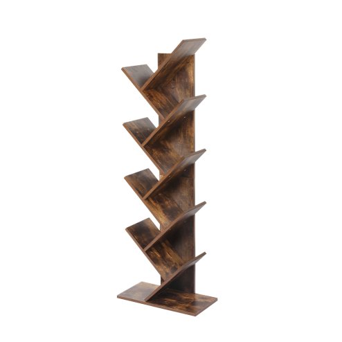 Levede Bookshelf Tree Bookcases Book Storage Wooden 8 Tier Home Display Stand