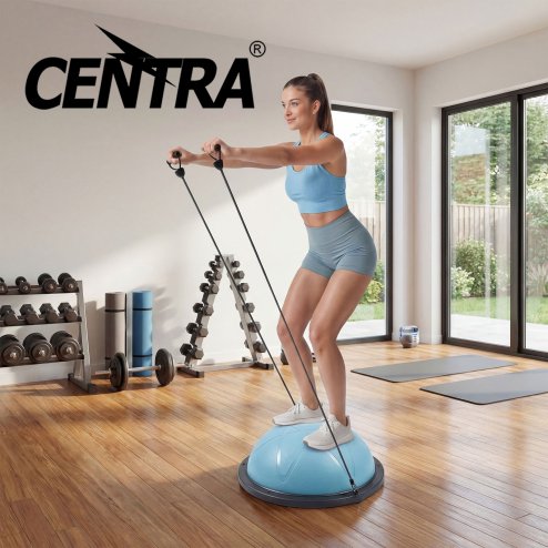 Centra Balance Trainer Ball with Resistance Bands Pump Anti Burst Fitness Home