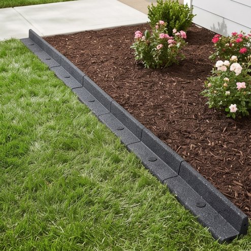 Lambu Garden Edging Border 5 Pack Bendable Lawn Landscape Edging Paths Grey Image
