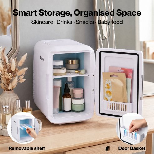 Spector mini fridge,portable fridge,cooler and warmer,PP,white