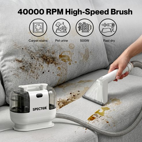 Spector Cleaner Machine, 500W, White