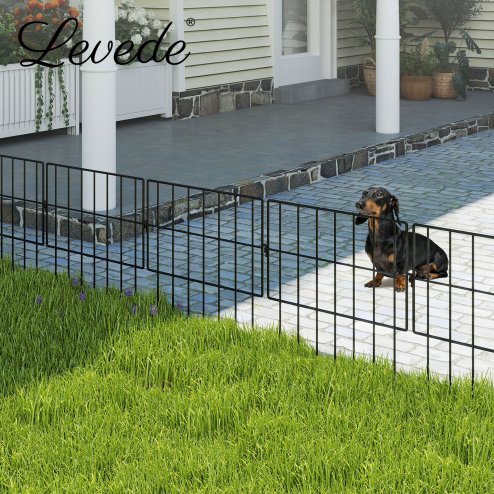 Levede 25 Pack Animal Barrier Metal Decorative Garden Fence Outdoor Pet Border
