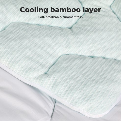 Lavio Mattress Topper Pillowtop Memory Foam Bamboo Cover Bed Protector Single