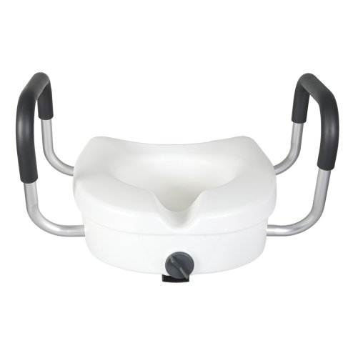 Levede Raised Toilet Seat 12cm Riser with Adjustable Arms for Elderly Disabled