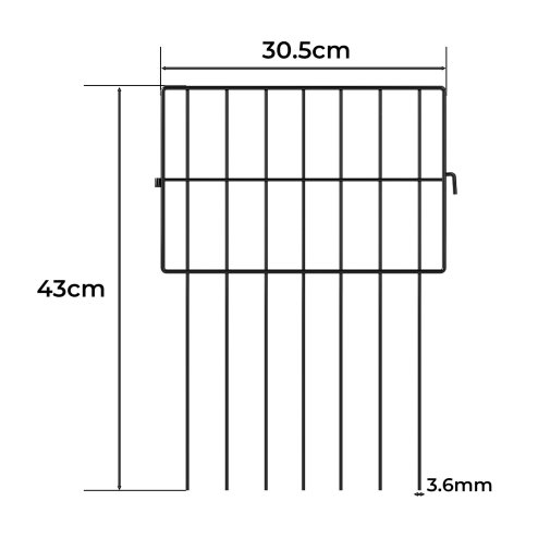 Levede 25 Pack Animal Barrier Metal Decorative Garden Fence Outdoor Pet Border