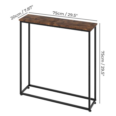 Console Hall Table Slim Entryway Hallway Sofa Table Display Shelf Industrial