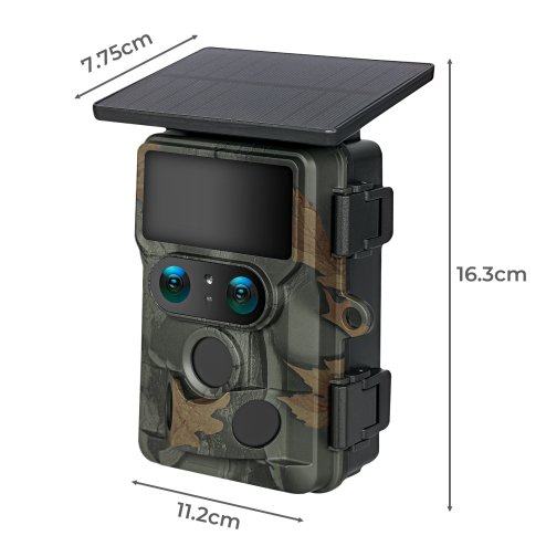 Centra Solar Trail Camera 4K Dual Lens WiFi Bluetooth Night Vision 32GB Card