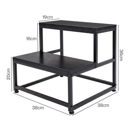 Levede 2 Step Stool Kids Adults Bathroom Kitchen Ladder Foot Stool Heavy Duty