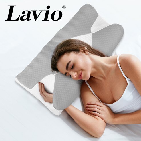 Lavio Orthopedic Neck Pillow Memory Foam Cervical Support Pillow for Pain Relief