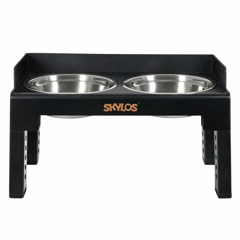 Skylos Elevated Pet Feeder Double Raised Dog Bowls 6 Height Food Water Feeding