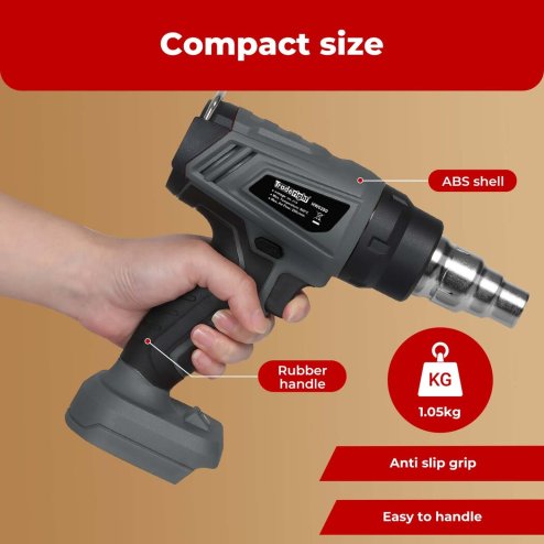 Traderight For 21V Battery Hot Air Gun Cordless Electric Heat Gun with 5 Nozzles