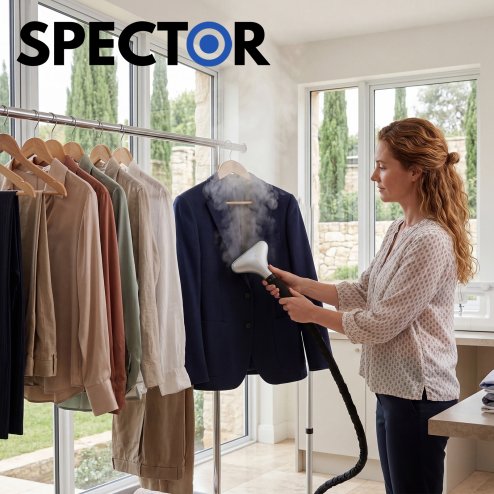 Spector Upright Garment Clothes Steamer 3.3L Vertical Standing Steamer 4 Levels