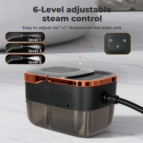 Spector Steam Cleaner Portable Multipurpose Steamer with Tools 6 Level 1600ml