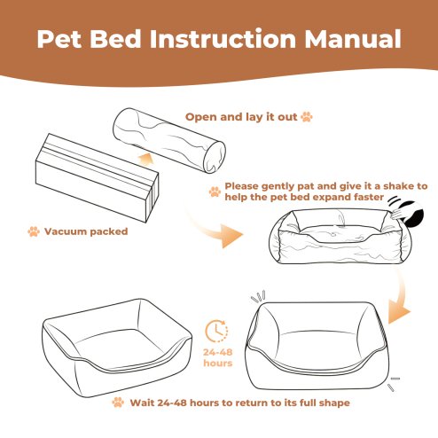Skylos 68cm Dog Bed Orthopedic Memory Foam Pet Cushion Washable Puppy Mattress