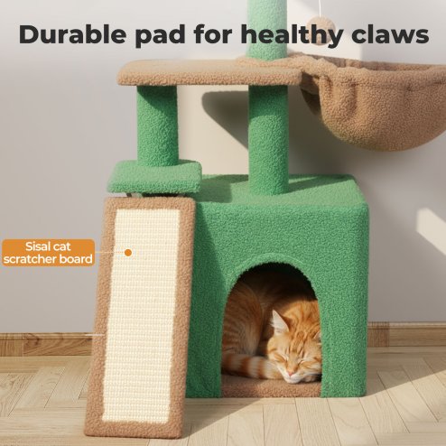 Skylos Cat Tree Climbing Tower Multi-Level Activity Centre with Condo Hammock