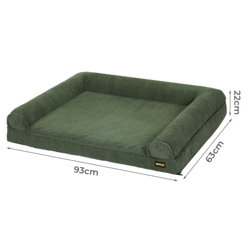 Large Dog Pet Bed Orthopedic Washable Waterproof Corduroy Wear Resistant 93x63cm